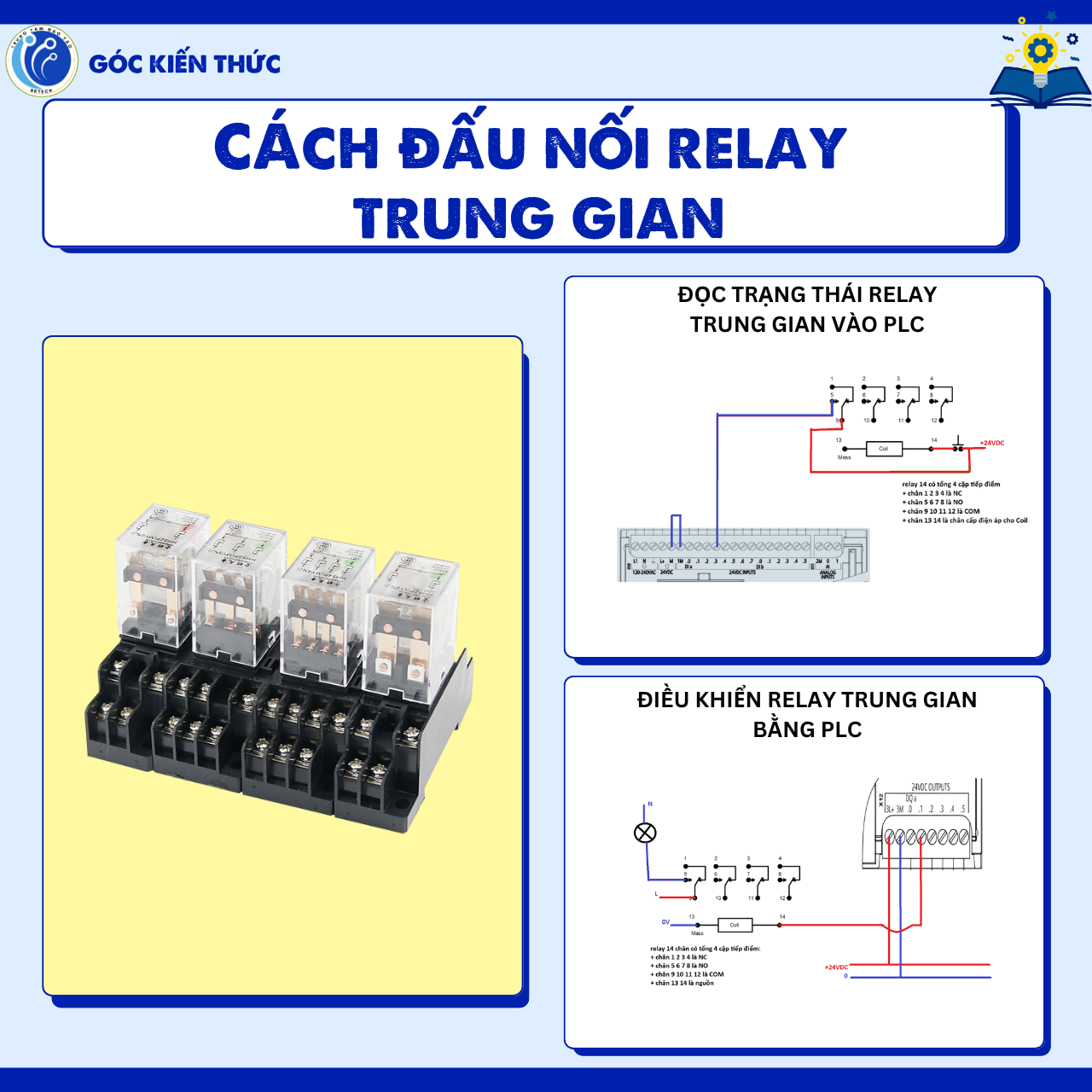 CẢM BIẾN, RELAY TRUNG GIAN - ĐẤU RELAY TRUNG GIAN