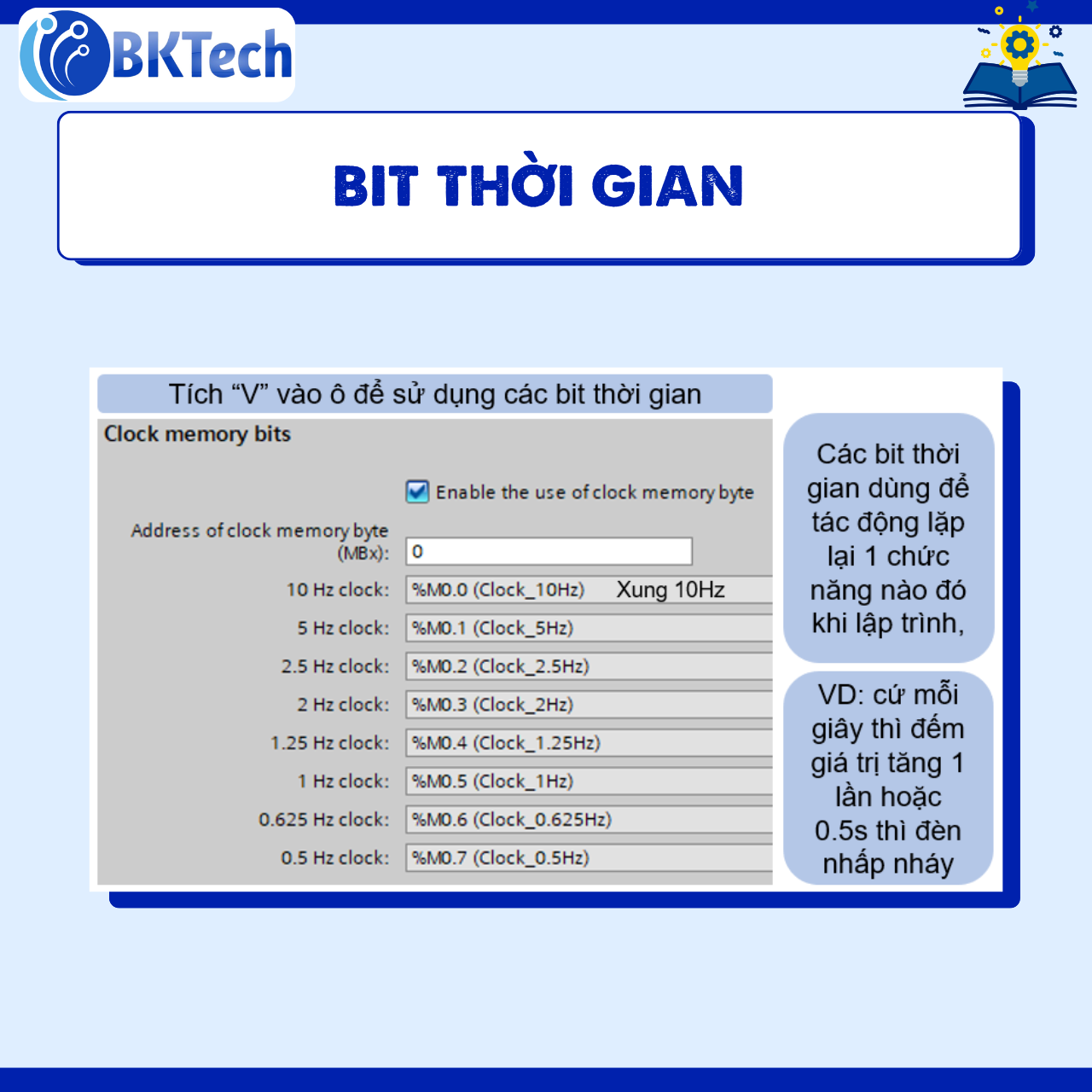 CÁC BIT HỆ THỐNG - BIT LOGIC CƠ BẢN - BIT THỜI GIAN