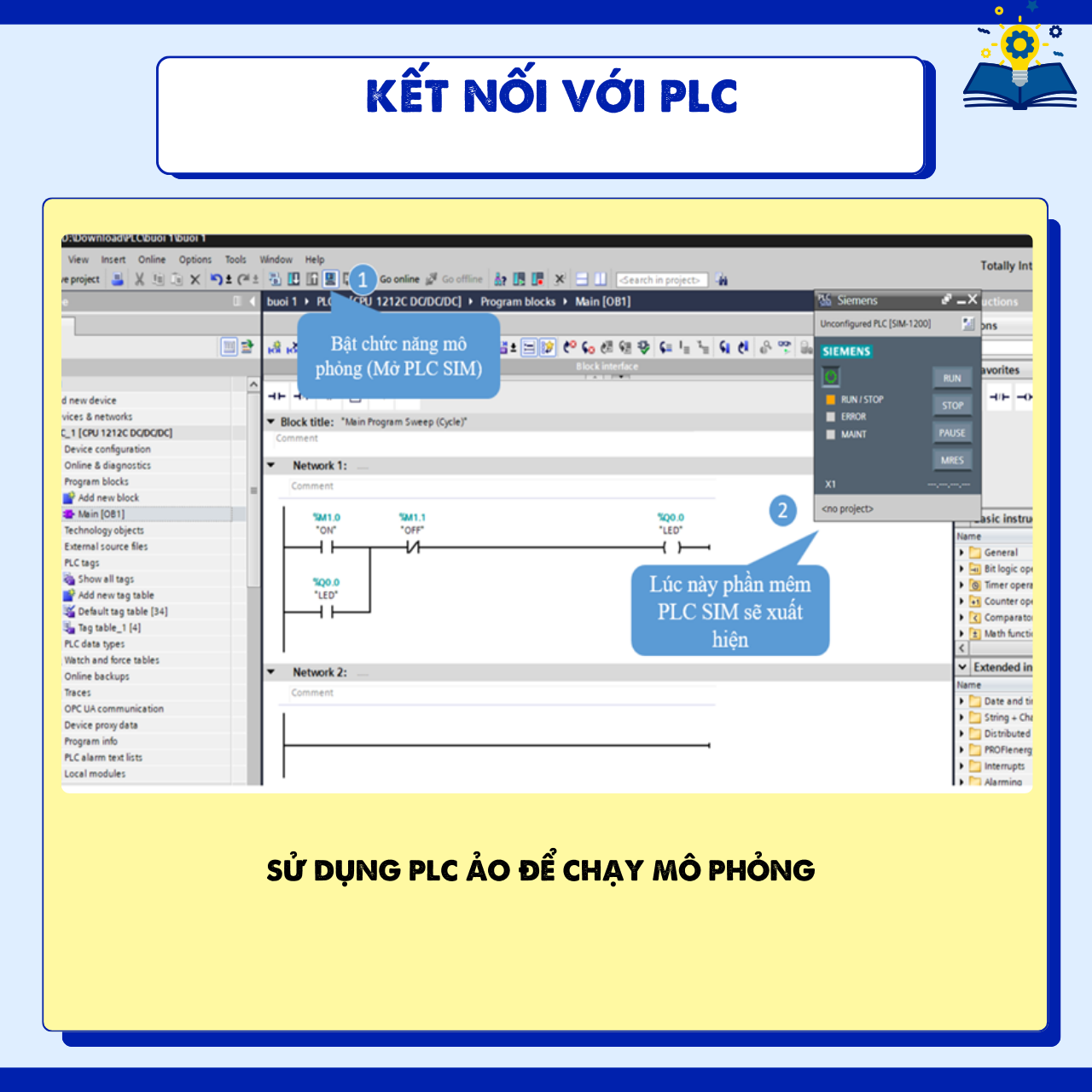 sử dụng plc ảo để chạy mô phỏng